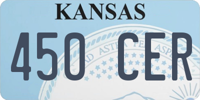 KS license plate 450CER