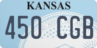 KS license plate 450CGB