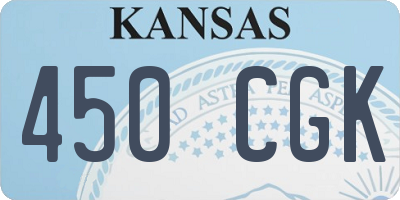 KS license plate 450CGK