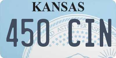 KS license plate 450CIN