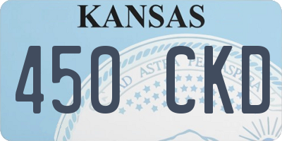 KS license plate 450CKD