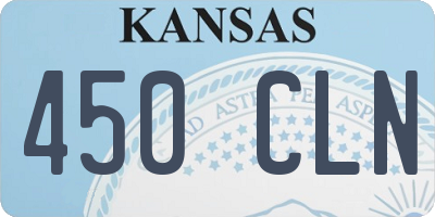 KS license plate 450CLN