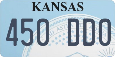 KS license plate 450DDO
