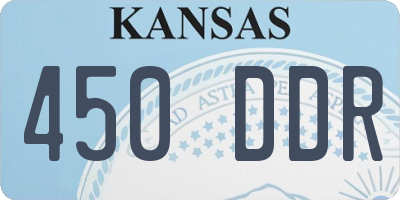 KS license plate 450DDR