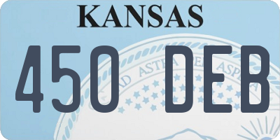 KS license plate 450DEB