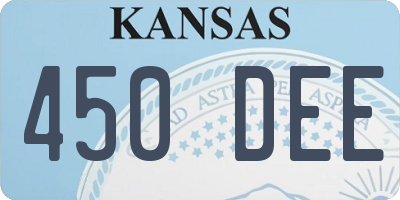 KS license plate 450DEE