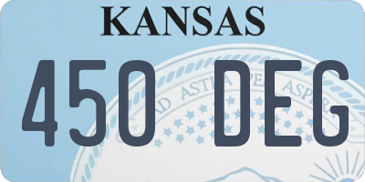 KS license plate 450DEG