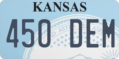 KS license plate 450DEM