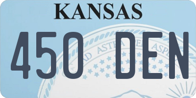 KS license plate 450DEN