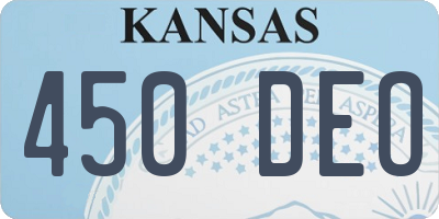 KS license plate 450DEO
