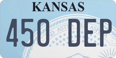 KS license plate 450DEP