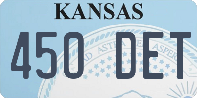 KS license plate 450DET