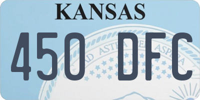 KS license plate 450DFC