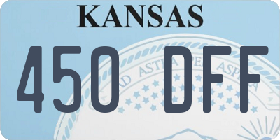 KS license plate 450DFF