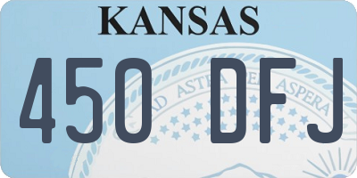 KS license plate 450DFJ