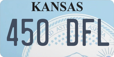 KS license plate 450DFL