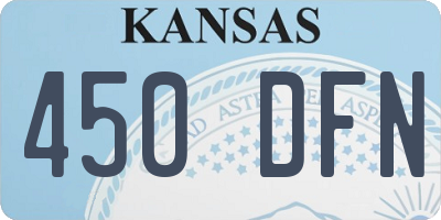 KS license plate 450DFN