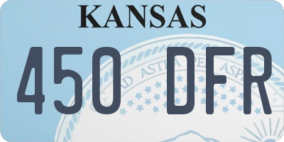 KS license plate 450DFR