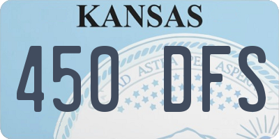 KS license plate 450DFS