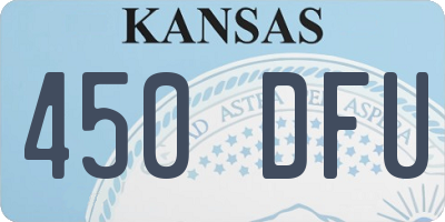 KS license plate 450DFU
