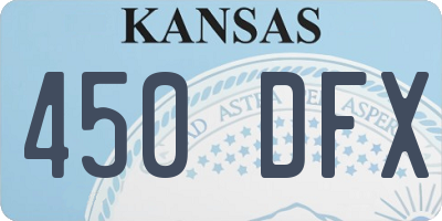 KS license plate 450DFX
