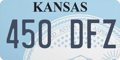 KS license plate 450DFZ