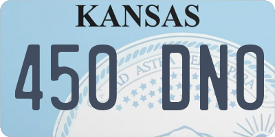 KS license plate 450DNO