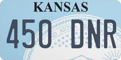 KS license plate 450DNR