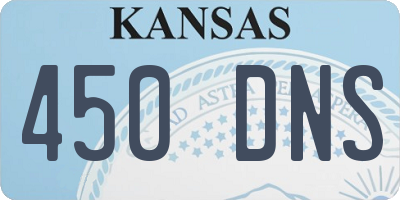 KS license plate 450DNS