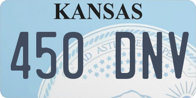 KS license plate 450DNV