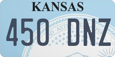 KS license plate 450DNZ