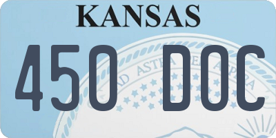 KS license plate 450DOC