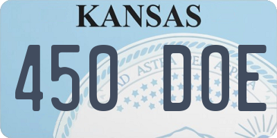 KS license plate 450DOE