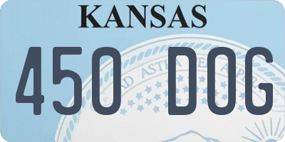 KS license plate 450DOG