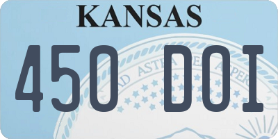KS license plate 450DOI