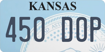 KS license plate 450DOP