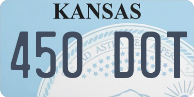 KS license plate 450DOT