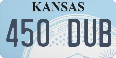 KS license plate 450DUB
