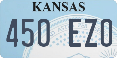 KS license plate 450EZO