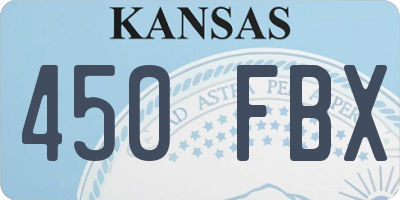 KS license plate 450FBX