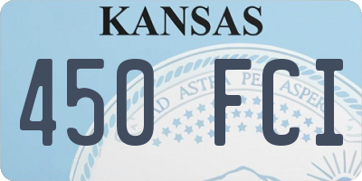 KS license plate 450FCI