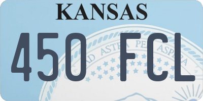 KS license plate 450FCL
