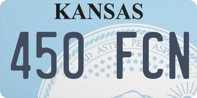 KS license plate 450FCN