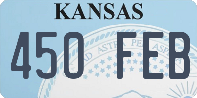 KS license plate 450FEB
