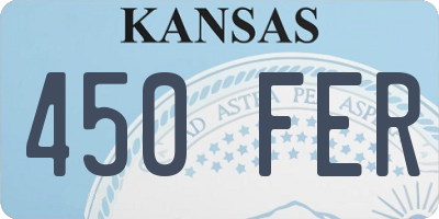 KS license plate 450FER
