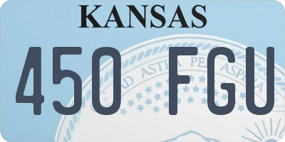 KS license plate 450FGU