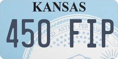 KS license plate 450FIP
