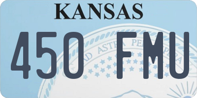 KS license plate 450FMU