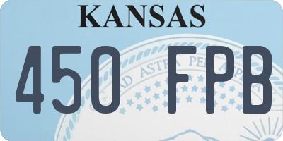 KS license plate 450FPB