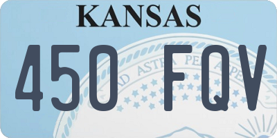 KS license plate 450FQV